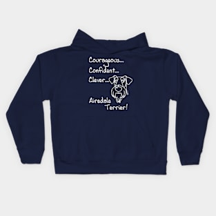 Clever Airedale Kids Hoodie